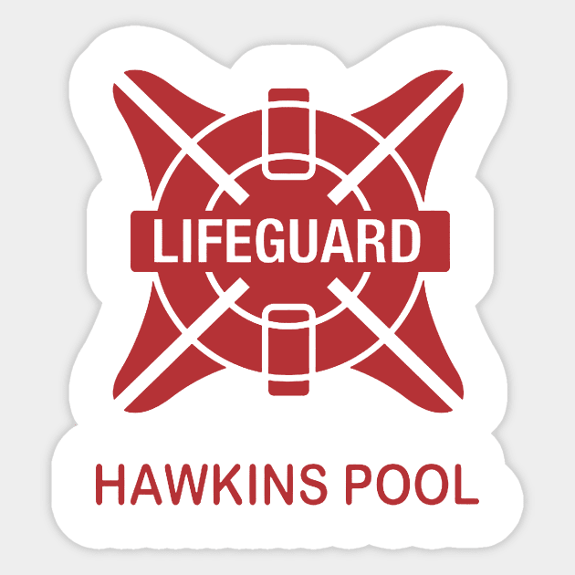 Lifeguard Hawkins Pool Sticker by vender